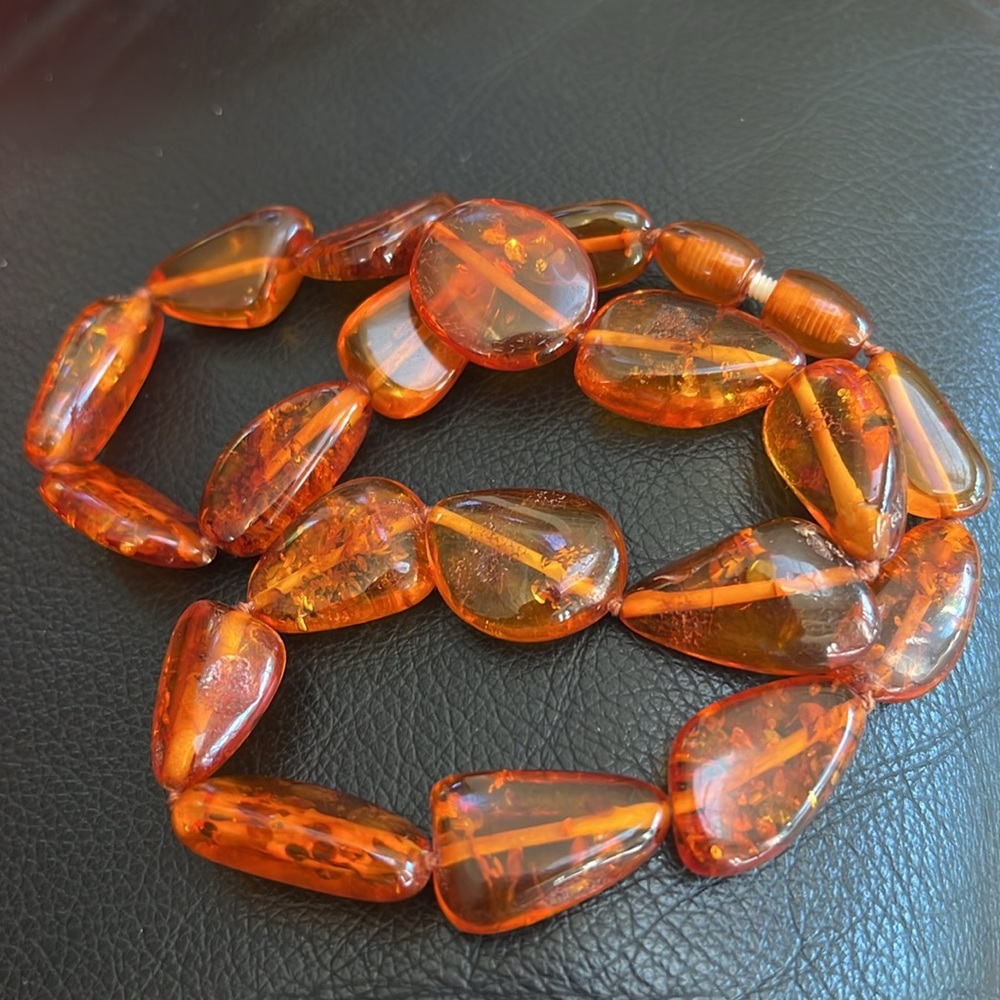 Large Baltic amber beads necklace